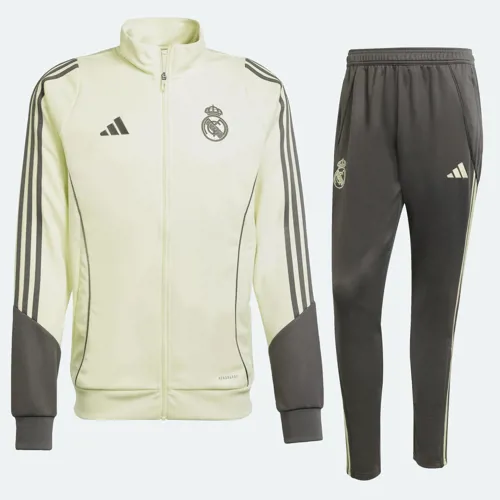 Real Madrid full zip trainingspak 2025-2026 - Lime groen/Donkergrijs