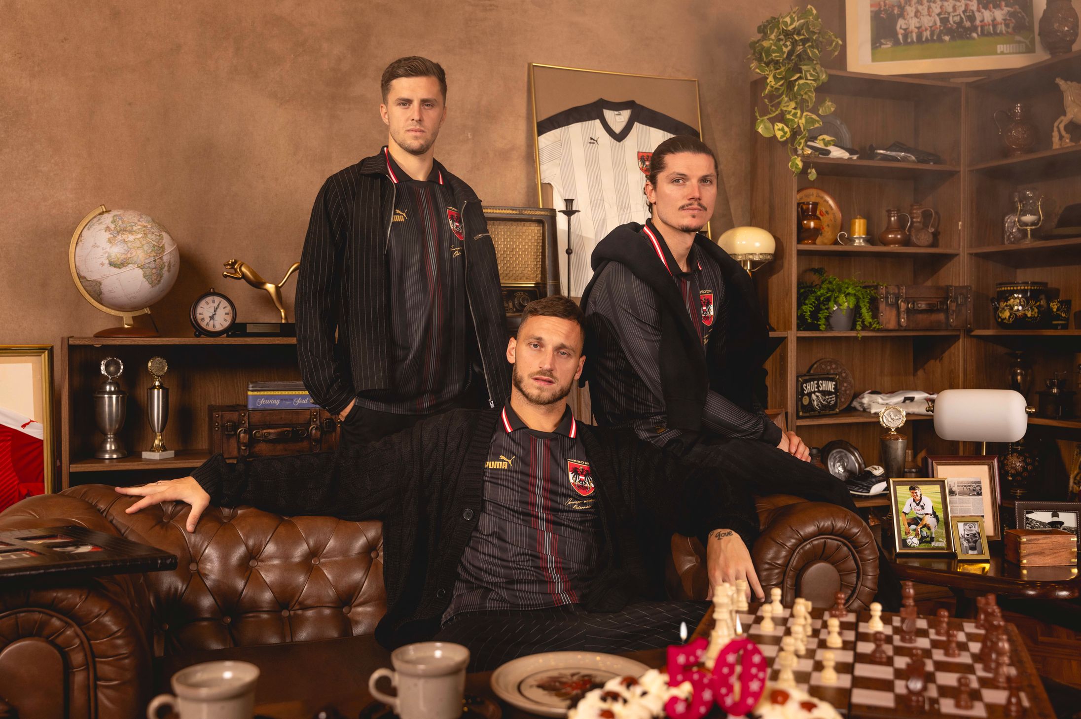 Oostenrijk Voetbalshirt 50 Jarige Samenwerking Puma H (1)