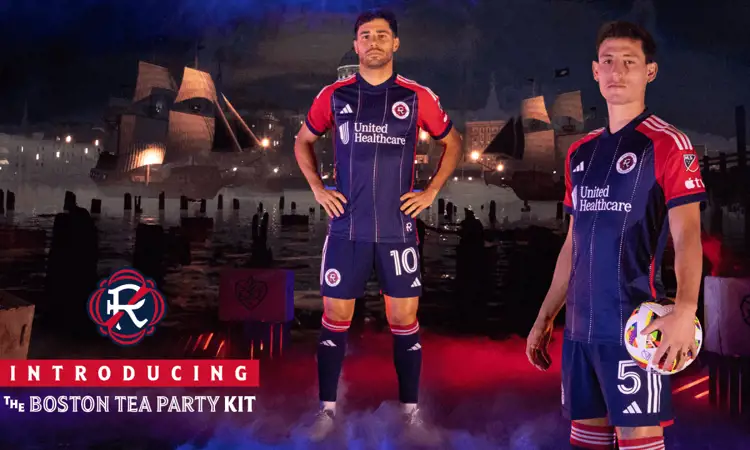 New England Revolution thuisshirt 2024-2025 ode aan Boston Tea Party