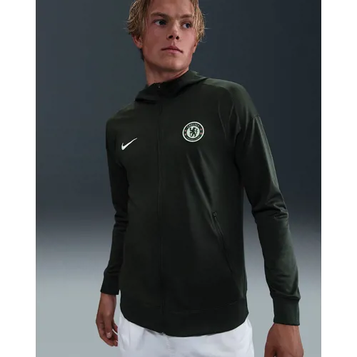 Chelsea trainingsjack met capuchon 2025-2026 - Donkergroen