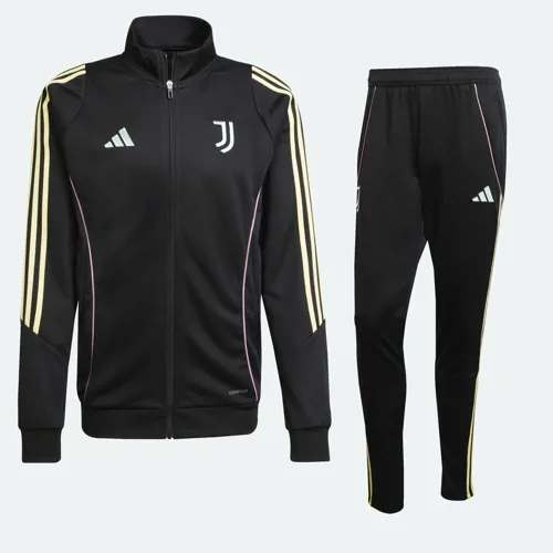 Juventus full zip trainingspak 2025-2026 - Zwart/Roze/Lichtblauw/Geel
