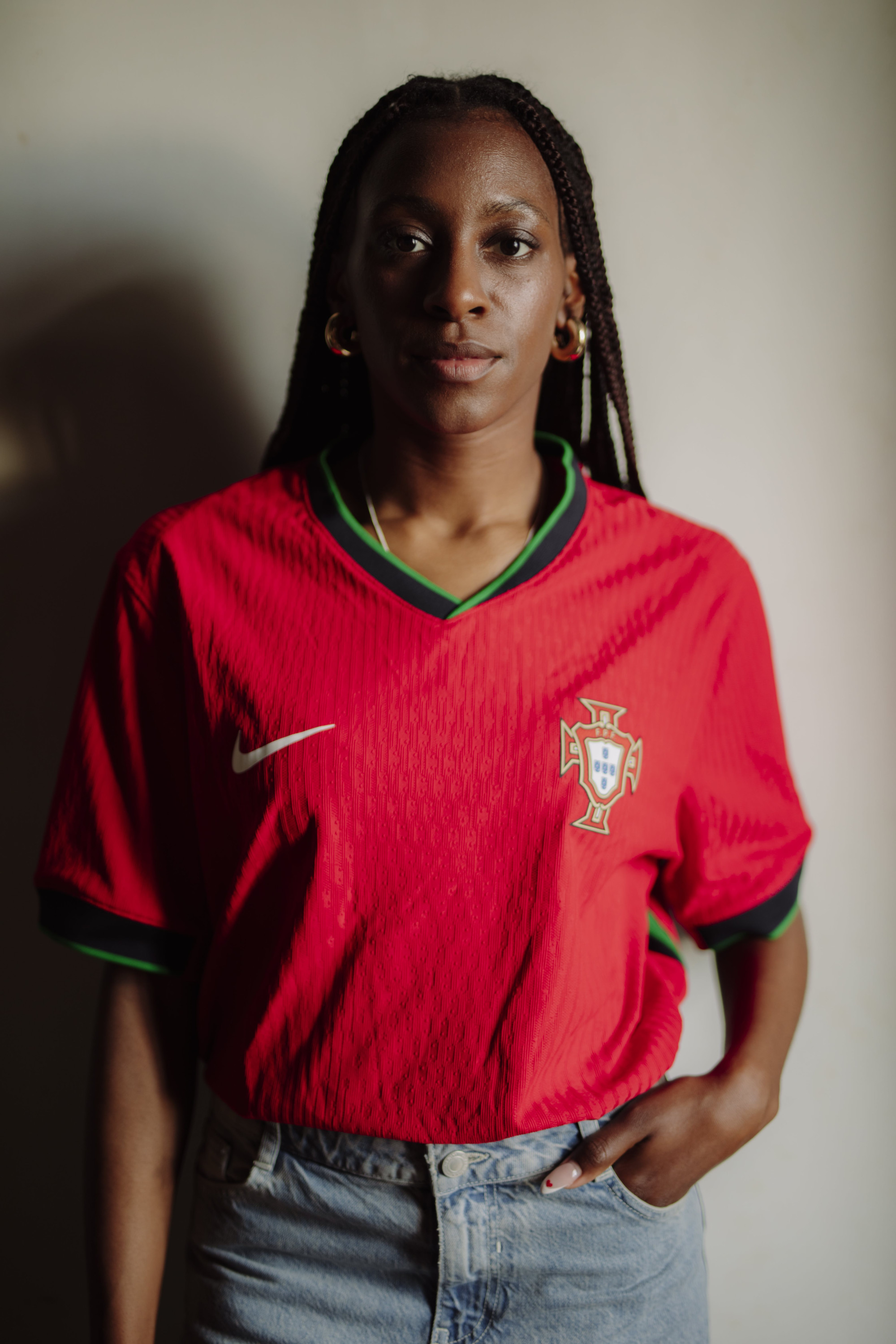 Portugal Euro 2024 voetbalshirt in stijl nationale vlag