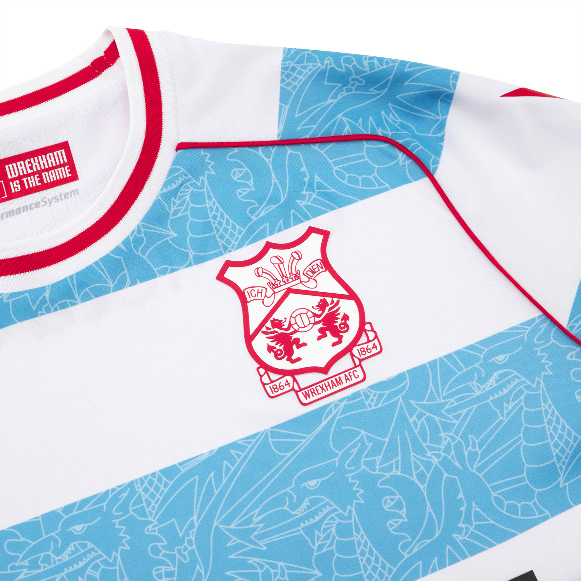 Wrexham AFC voetbalshirts 2025-2026 geïnspireerd door shirts jaren '80, Wales en Patagonië