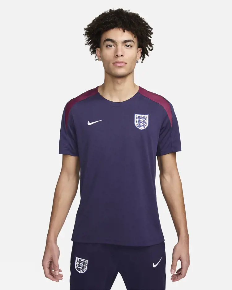 Engeland warming-up shirt en trainingsshirt EK 2024 in stijl St. George kruis