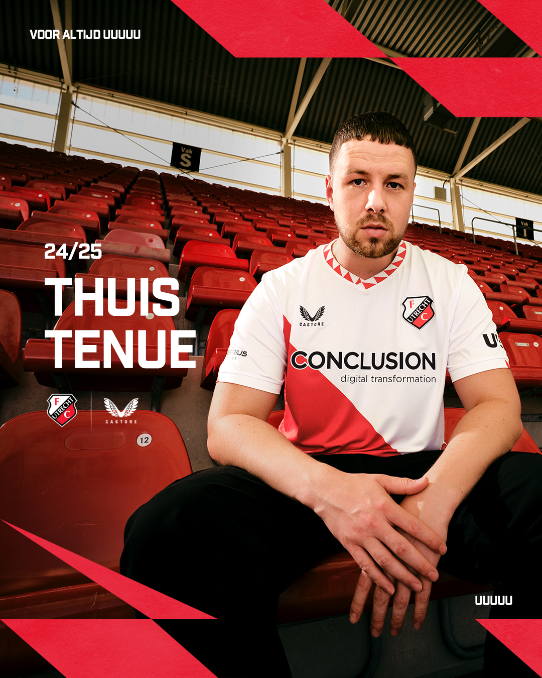 FC Utrecht thuisshirt 2024-2025 bevat diagonaal met een verhaal