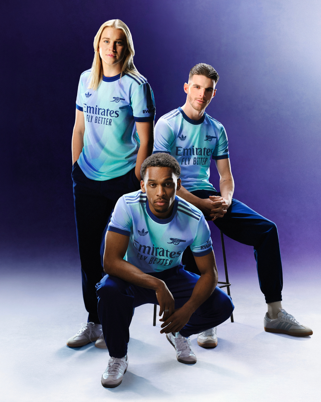 Arsenal 3e shirt 2024-2025 bevat na meer dan twintig jaar adidas Originals logo!