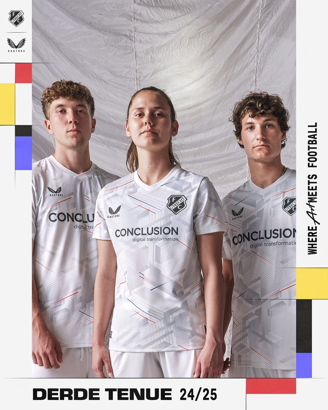 FC Utrecht 3e shirt 2024-2025 ode aan Utrechtse kunstenaars