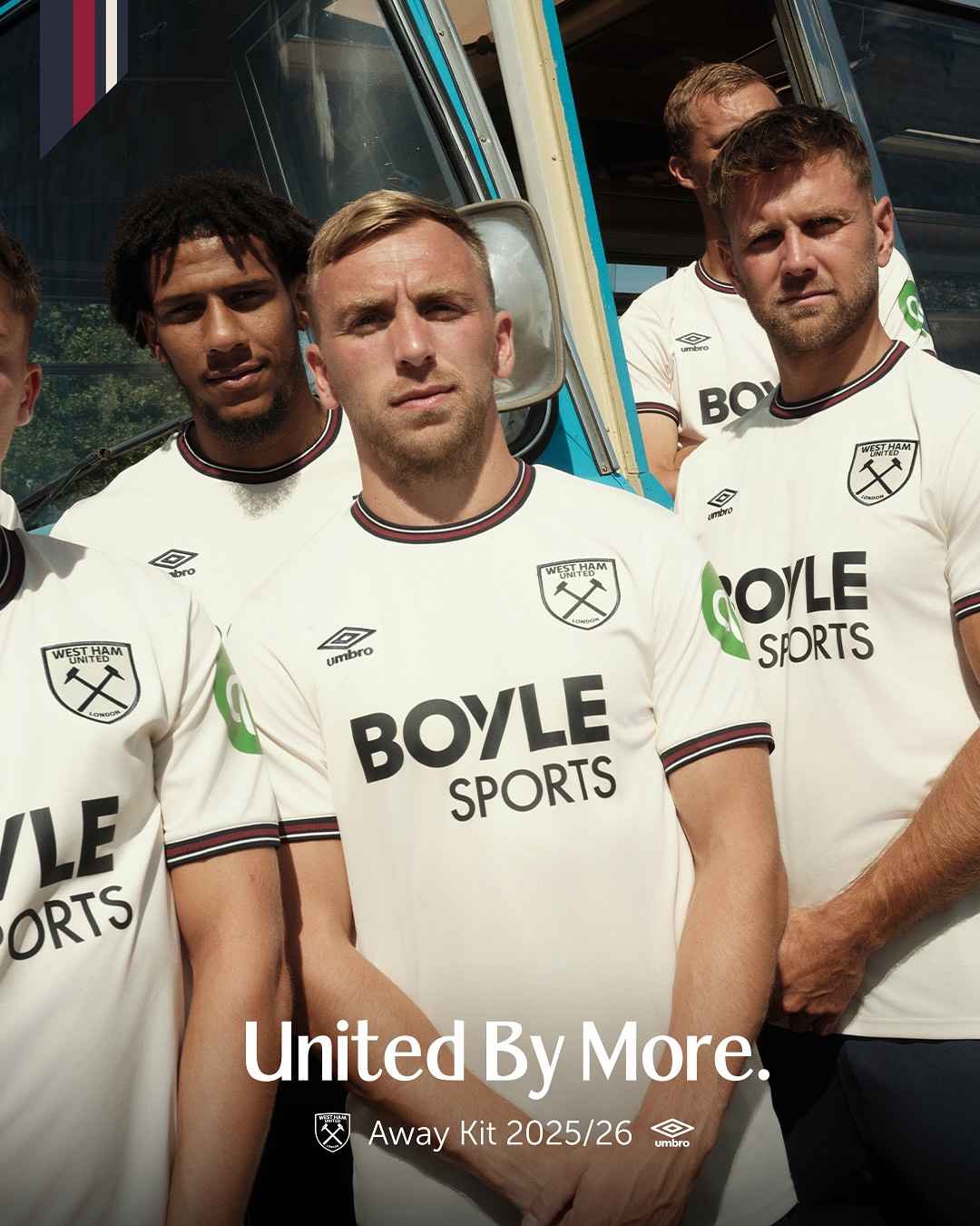 West Ham United voetbalshirts 2025-2026 in stijl ''United By More''