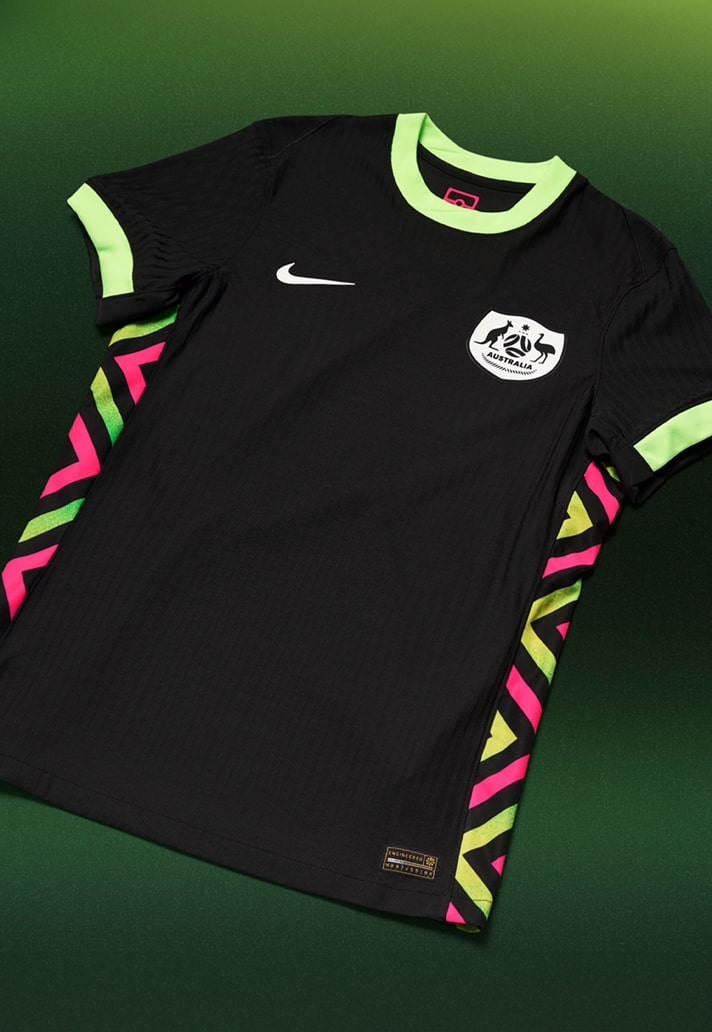 Australië voetbalshirts 2025-2026 ontworpen door Aboriginals kunstenaar