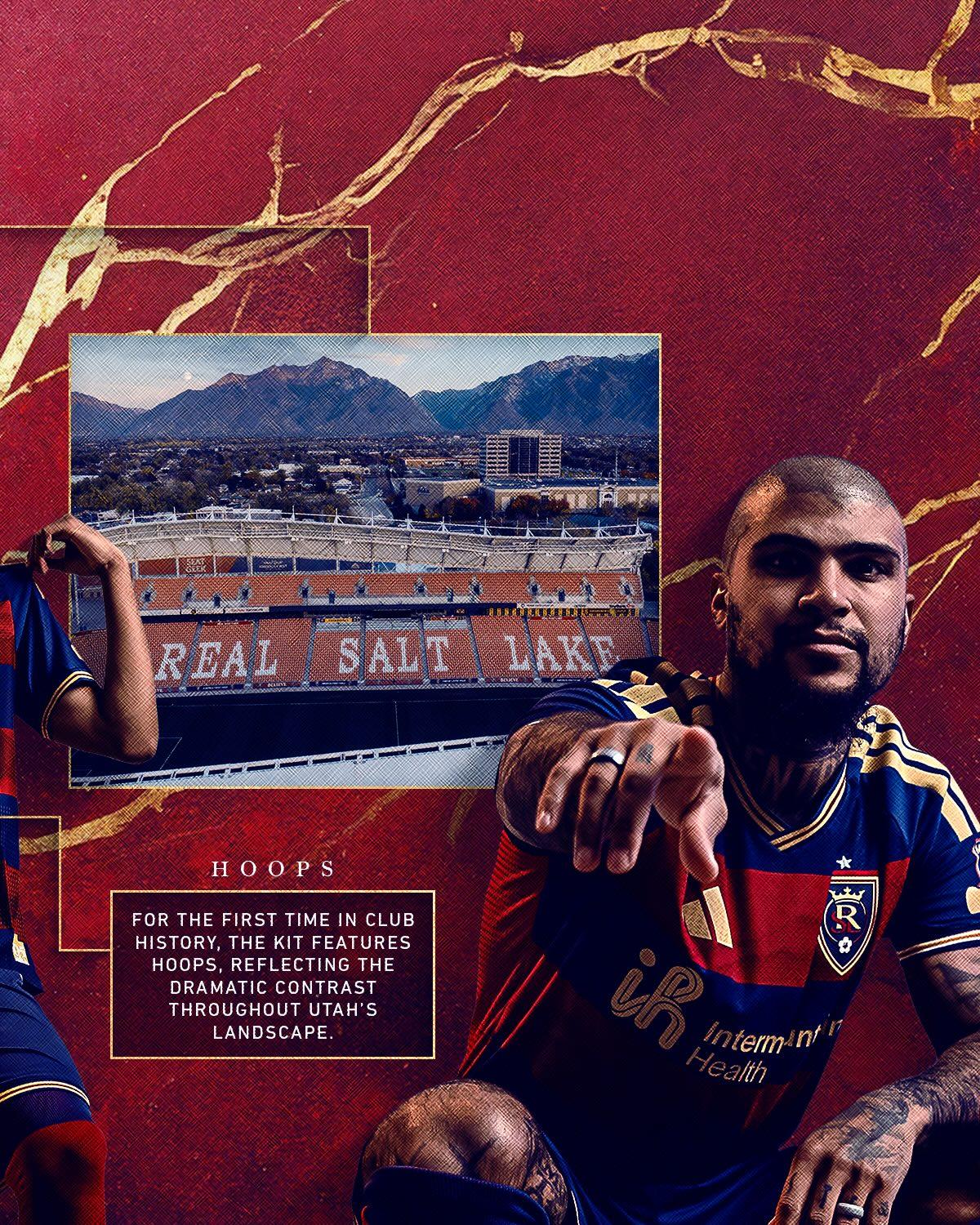 Real Salt Lake thuisshirt 2026-2027 geïnspireerd door bochtige paden