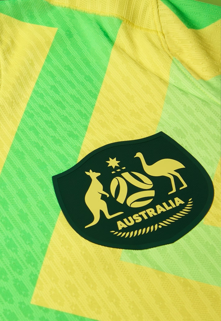 Australië voetbalshirts 2025-2026 ontworpen door Aboriginals kunstenaar