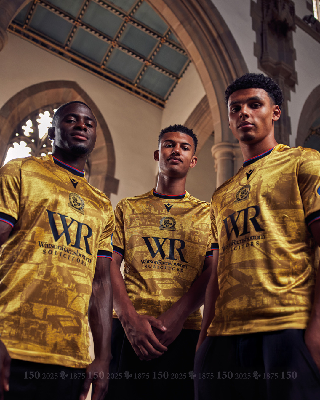 Blackburn Rovers voetbalshirts 2025-2026 in teken 150 jarig jubileum