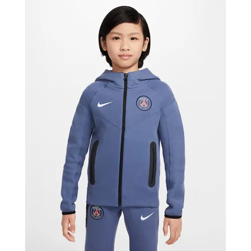 Paris Saint Germain tech fleece vest kinderen 2025-2026 - Diffused Blauw