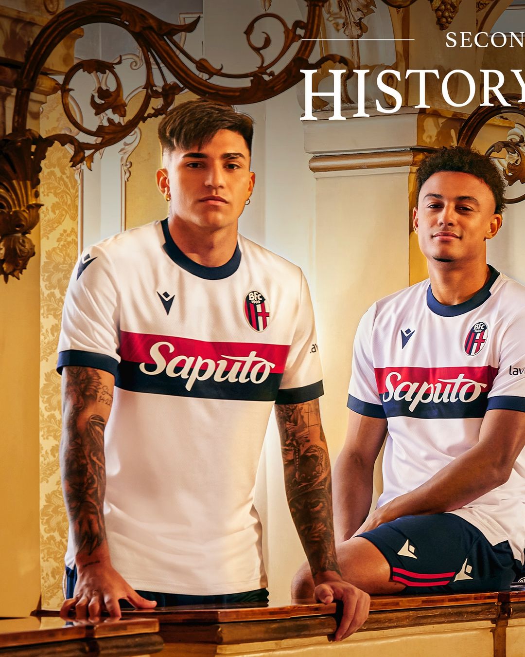 Bologna uitshirt 2024-2025 geïnspireerd door shirt 100 jaar geleden